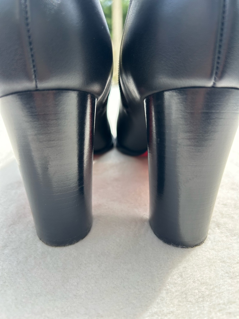 Authentic Louboutin Adox 85 Black Leather Ankle Red Bottom Booties 39 US 8.5 - Picture 11 of 14